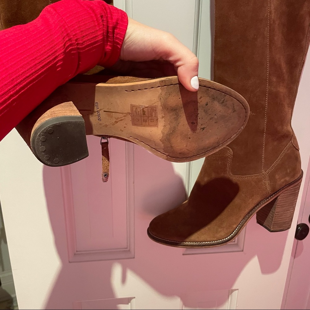 Dolce Vita Over the Knee Suede Brown boots - chestnut - Picture 6 of 8
